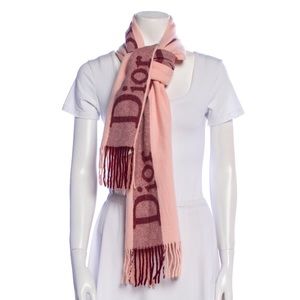 NWT Christian Dior scarf, logo with pink and mauve/purple